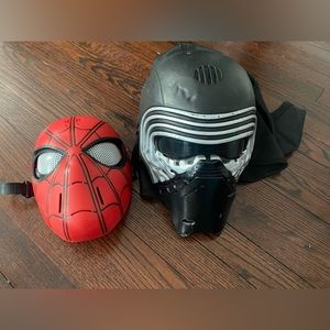Kylo Ren and Spider-Man masks